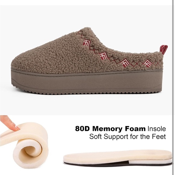 Memory foam platform slippers - Picture 4 of 6